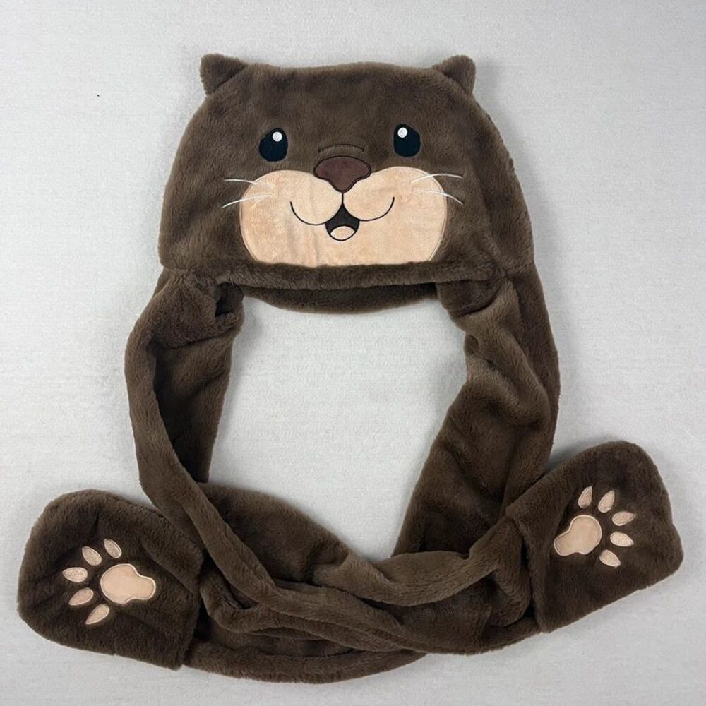 Otter Kids Hat with Hand warmers